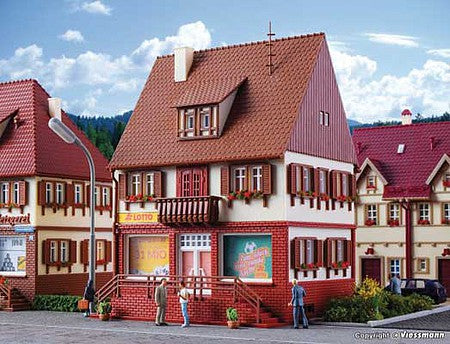 Vollmer 43803 HO Scale Lottery Shop -- Model Kit