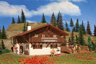 Vollmer 43960 HO Scale Alm Inn - Kit (Organic Plastic) -- 8-1/16 x 4-5/16 x 3-1/8"  20.5 x 11 x 8cm