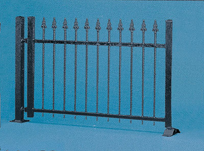 Vollmer 45007 HO Scale Iron Fence -- Black, Approximately Length: 74-3/4"  190cm