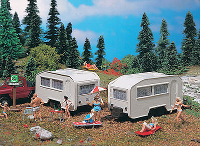 Vollmer 45147 HO Scale Camping Trailer pkg(2)
