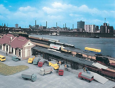 Vollmer 47541 N Scale Freight Platform Kit -- 6-1/8 x 5"  15.3 x 12.5cm