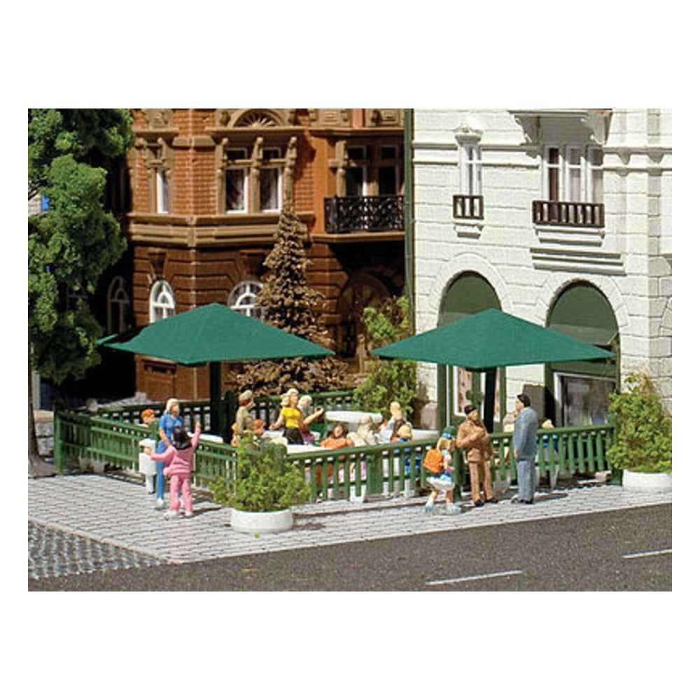 Vollmer 47665 N Scale Beer Garden Umbrellas -- pkg(4)