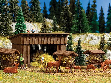 Vollmer 47725 N Scale Wild Game Feeding Stand - Kit -- Shed: 2-3/16 x 1-5/16 x 1-1/8"  5.5 x 3.4 x 2.8cm
