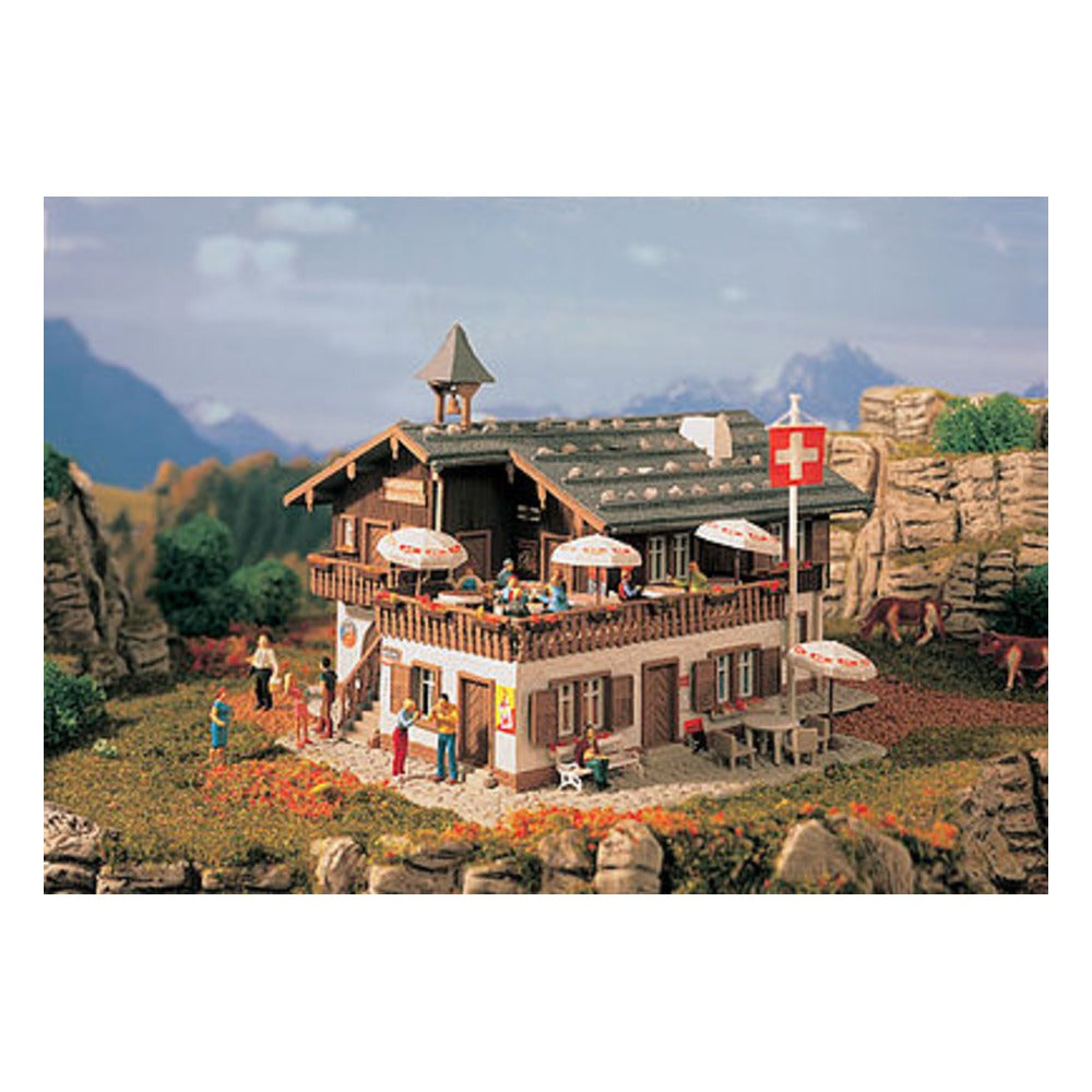 Vollmer 47742 N Scale Alpine Restaurant -- 4-1/2 x 3-3/4 x 3-1/8" 11.5 x 9.5 x 8cm