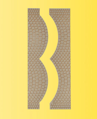 Vollmer 48244 HO Scale Cobblestone Street Section End Pieces
