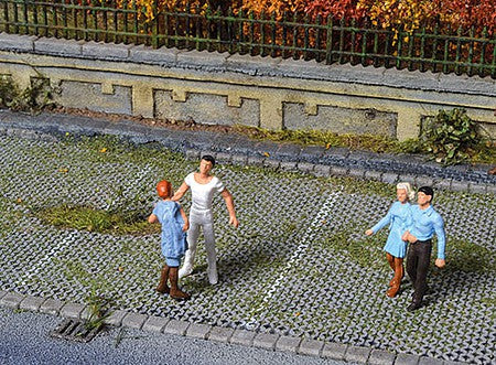 Vollmer 48250 HO Scale Street Curb w/Inset Parking Space - Stone Art