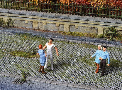 Vollmer 48250 HO Scale Street Curb w/Inset Parking Space - Stone Art