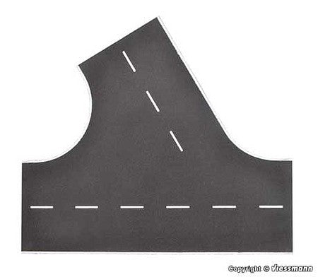 Vollmer 48264 HO Scale Weathered Asphalt Street 60-Degree Intersection