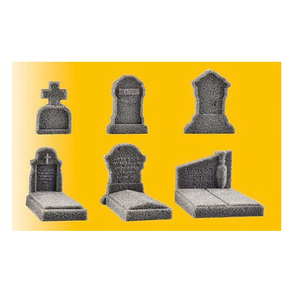 Vollmer 48282 HO Scale Stone Art -- Tombstones pkg(6)