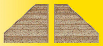 Vollmer 48601 N Scale Wing Walls -- Matches Single-Track Portal #48600, 2 Pieces