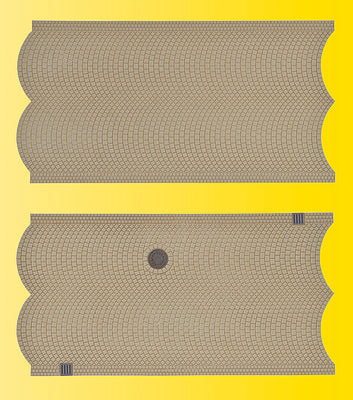 Vollmer 48740 O Scale Cobblestone Street Sections -- 10-1/4 x 3-1/8" (3)