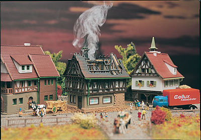 Vollmer 49538 Z Scale House on Fire -- 2 x 1-1/2"  5 x 3.8cm