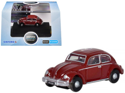 Volkswagen Beetle Ruby Red 1/148 (N) Scale Diecast Model Car by Oxford Diecast  free shipping USA