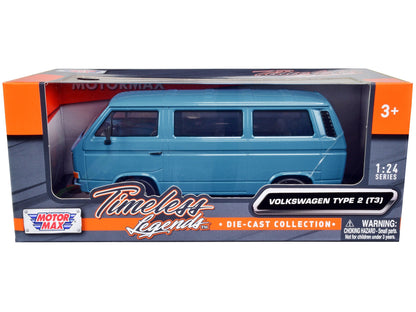 Volkswagen Type 2 (T3) Van Blue "Timeless Legends" Series 1/24 Diecast Model Car by Motormax  free shipping USA