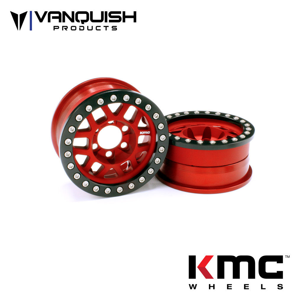 Vanuqish VPS07744 KMC 1.9 XD229 Machete V2 Red Anodized Wheels (2)