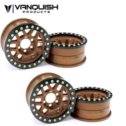 Vanquish VPS07746 KMC 1.9 XD229 Machete V2 Bronze Anodized Wheels (4) Rock Cralwer