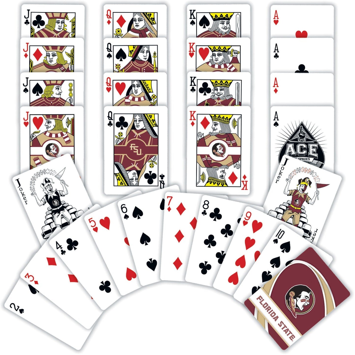Florida State Seminoles Playing Cards - 54 Card Deck by MasterPieces Puzzle Company INC