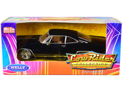 1965 Chevrolet Impala SS 396 Lowrider Black with Brown Interior "Low Rider Collection" 1/24 Diecast Model Car by Welly  free shipping USA