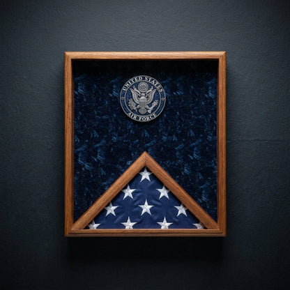 Flags Connections - Air Force Flag Display Case - USAF Flag Case - Fit 3' x 5'.