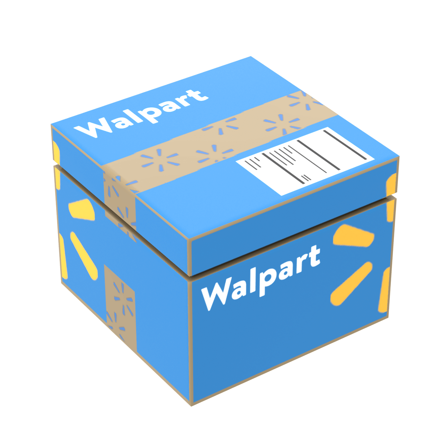 Walpart Shipping Box -  Custom Printed Using LEGO® Parts (2 x 2 brick)