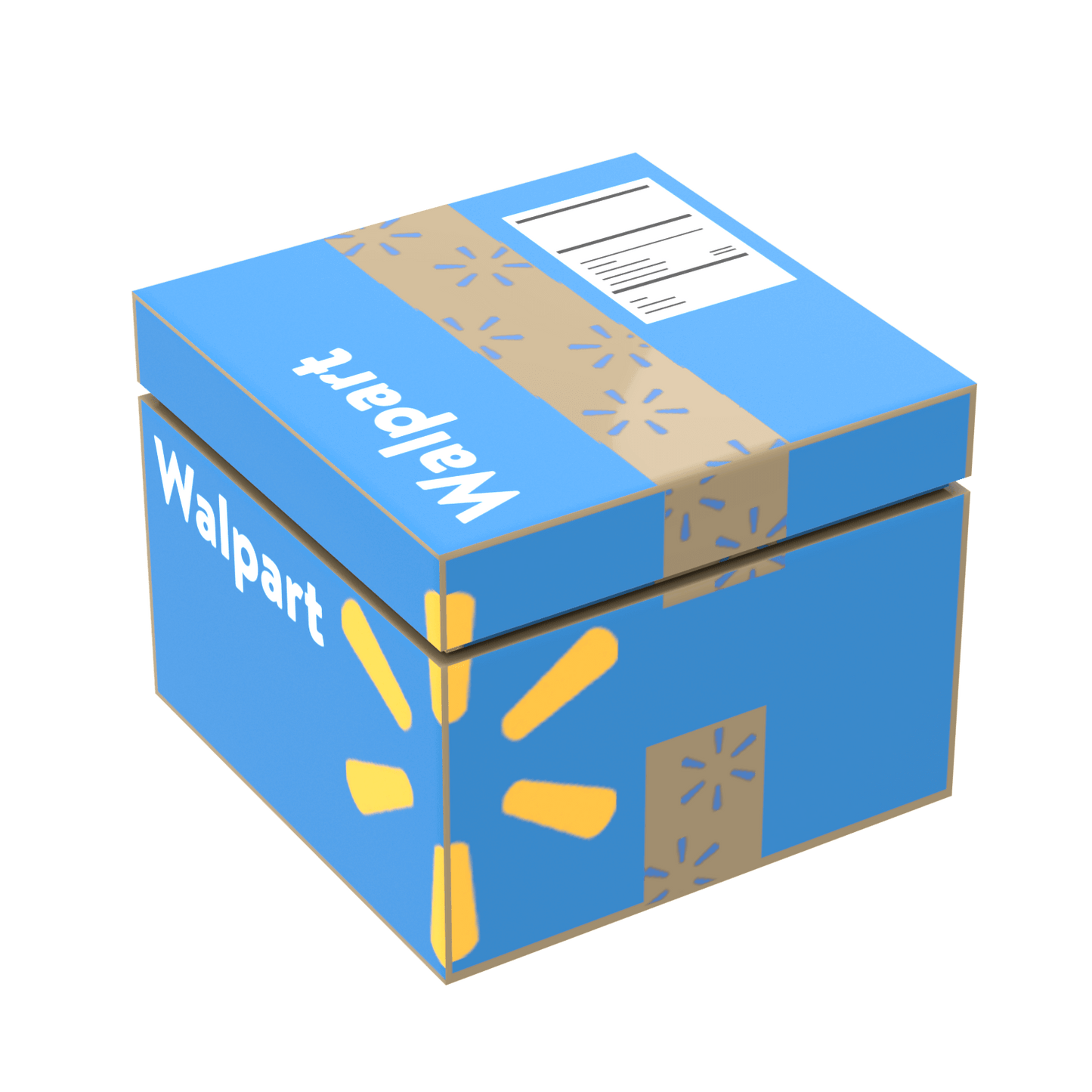 Walpart Shipping Box -  Custom Printed Using LEGO® Parts (2 x 2 brick)