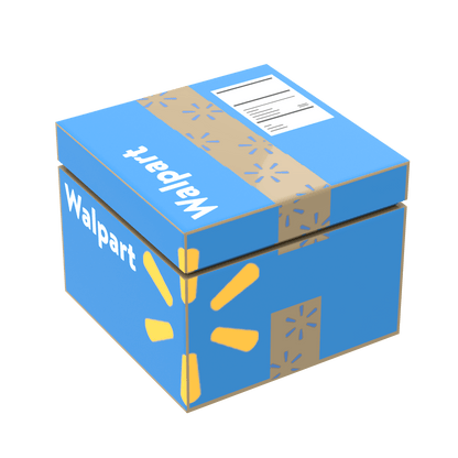 Walpart Shipping Box -  Custom Printed Using LEGO® Parts (2 x 2 brick)