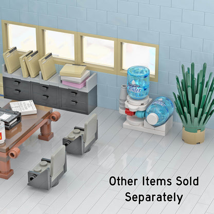 Water Cooler - Office - Minifig Scale Custom Set - Made Using LEGO® Parts