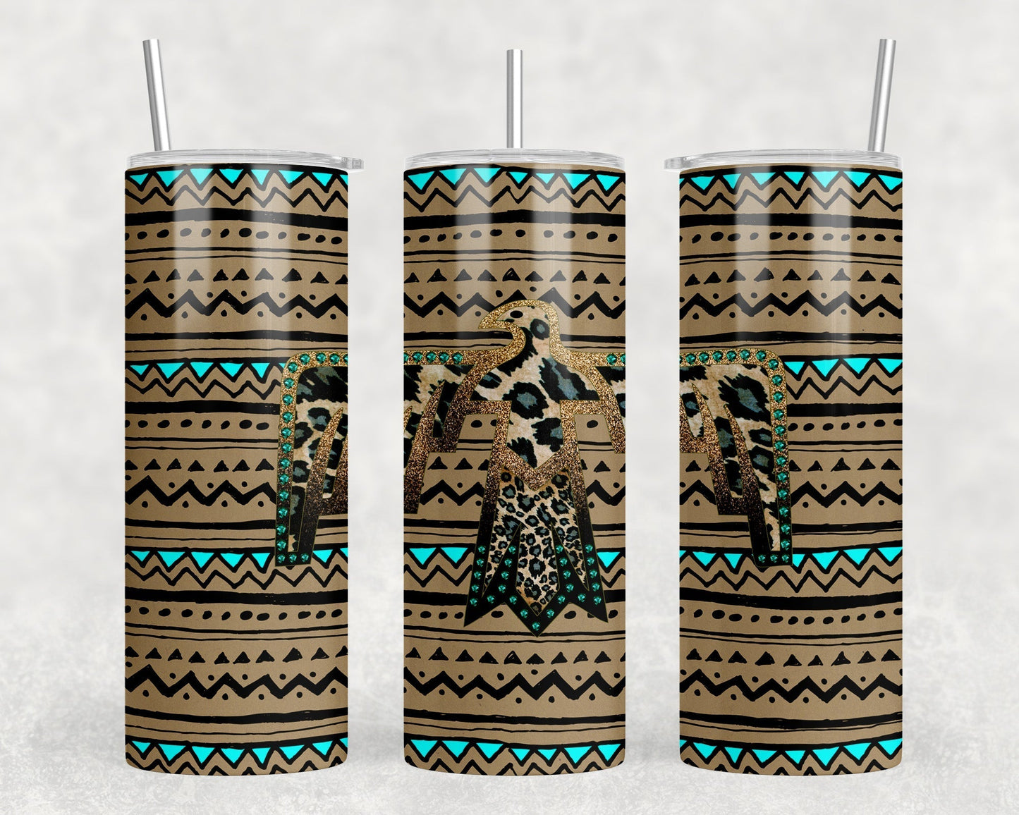 Western Thunderbird - 20 oz Steel Skinny Tumbler - Optional Blue Tooth Speaker - Speaker Color will Vary by Rowdy Ridge Co