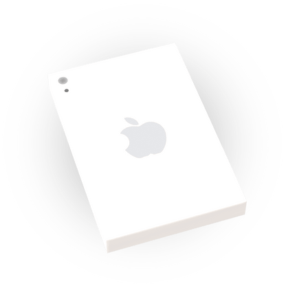 Fruit Tablet - White - Custom Printed - Made Using a LEGO® Tile