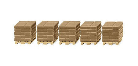 Wiking 1823 HO Scale Building Materials on Pallets -- Blocks pkg(5)