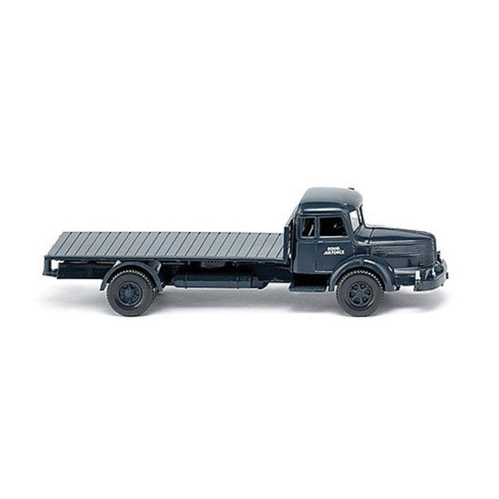 Wiking 48004 HO Scale 1950 Krupp Flatbed - Assembled -- Royal Air Force (black)