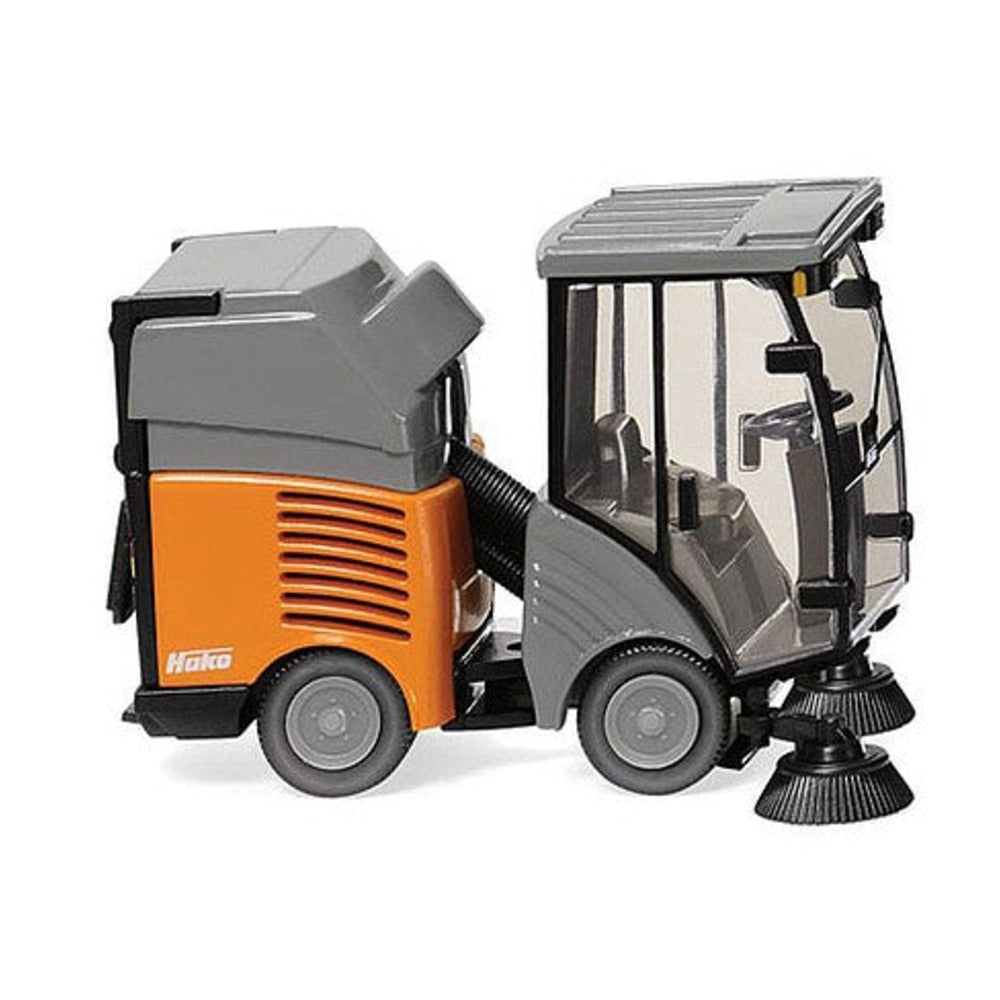 Wiking 65738 HO Scale Hako Citymaster 300 Street Cleaner - Assembled -- Gray, Orange
