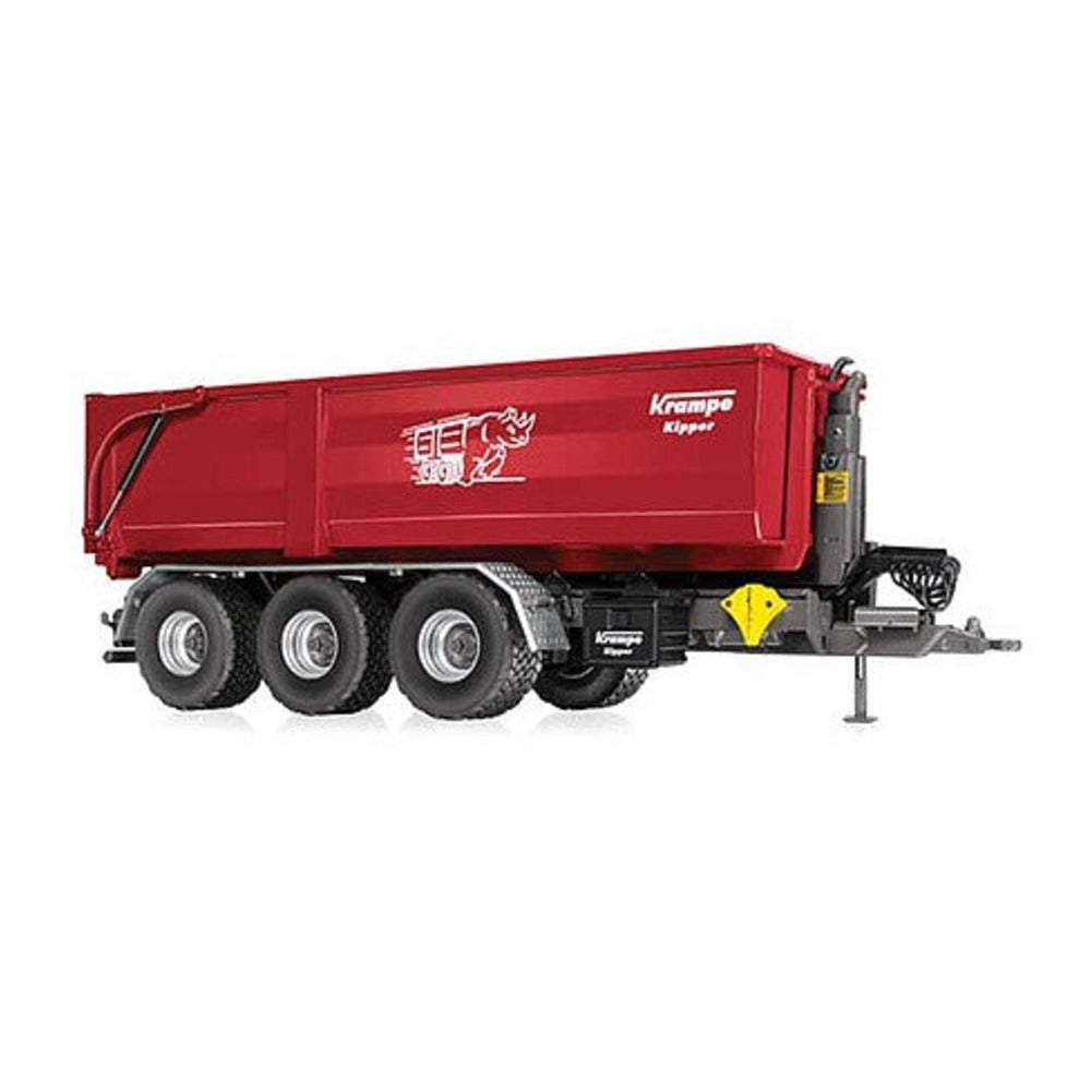 Wiking 77826 11689 Scale Krampe Hook-Lift THL 30 L with Roll-Off Bin 750 - Assembled -- Red