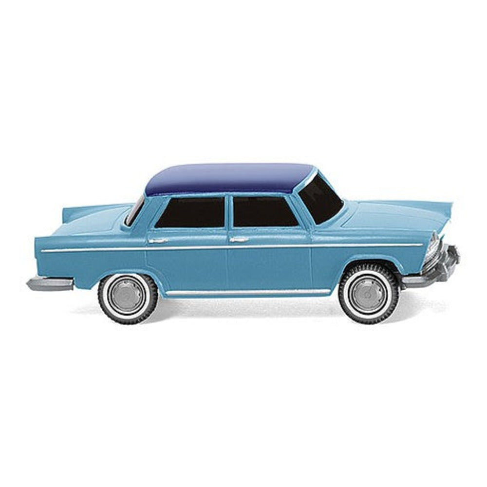 Wiking 9003 HO Scale 1962 Fiat 1800 Sedan - Assembled -- 2-Tone Blue