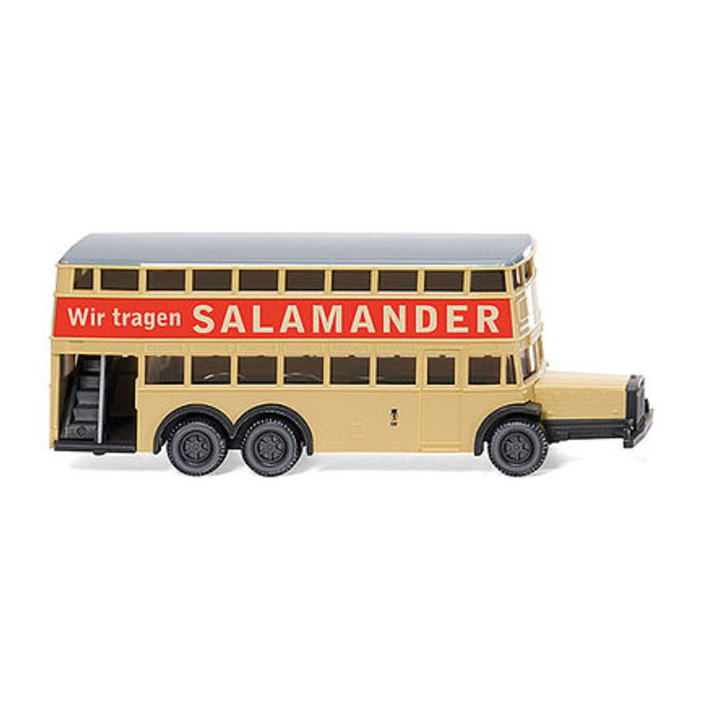 Wiking 97303 N Scale 1938 MAN D 38 Double-Decker Bus - Assembled -- Berlin