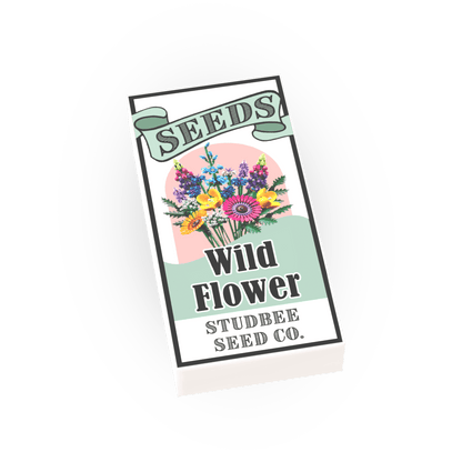 Seed Packet, Wildflower - Custom Printed Minifig Accessory - Made Using LEGO® parts