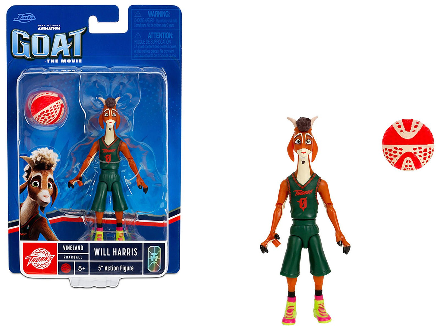Will Harris 5" Moveable Figure with Basketball (Uniform Version) "Goat" (2026) Movie Model by Jada  free shipping USA