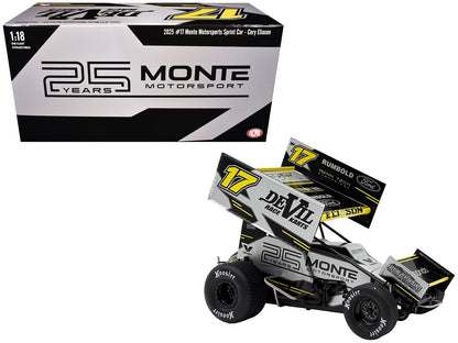 Winged Sprint Car #17 Cory Eliason "Devil Race Karts" Monte Motorsports (2025) 1/18 Diecast Model Car by ACME  free shipping USA