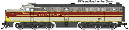 Walthers Mainline 10094 HO Scale Alco PA - Standard DC -- Erie Lackawanna #860 (gray, red, silver, yellow)