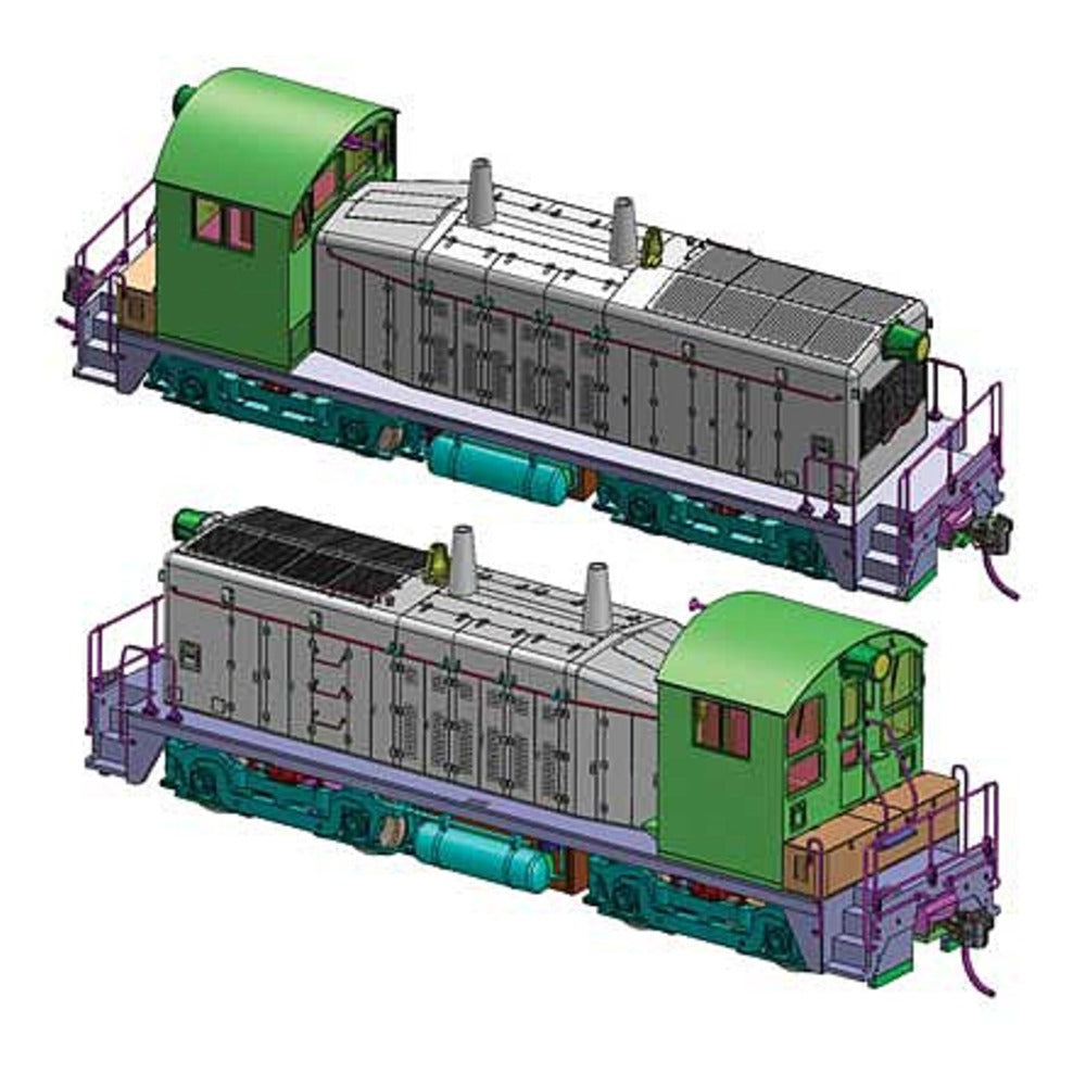 Walthers Mainline 10610 HO Scale EMD NW2 Phase V - Standard DC -- Painted, Unlettered (blue, yellow)