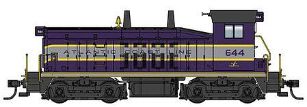 Walthers Mainline 910-10651 HO Scale EMD SW7 - Standard DC -- Atlantic Coast Line #644 (purple, silver, yellow)