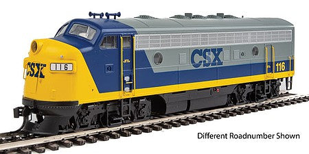 Walthers Mainline 910-19951 HO Scale EMD F7 A - ESU Sound and DCC -- CSX Transportation #118 (YN2; gray, blue, yellow)