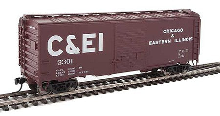 Walthers Mainline 2251 HO Scale 40' ACF Welded Boxcar w/8' Youngstown Door - Ready to Run -- Chicago & Eastern Illinois #3301