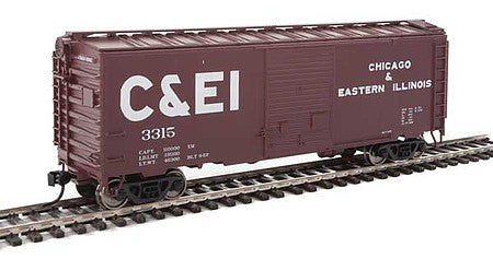 Walthers Mainline 2252 HO Scale 40' ACF Welded Boxcar w/8' Youngstown Door - Ready to Run -- Chicago & Eastern Illinois #3315
