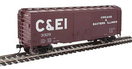 Walthers Mainline 2253 HO Scale 40' ACF Welded Boxcar w/8' Youngstown Door - Ready to Run -- Chicago & Eastern Illinois #3329