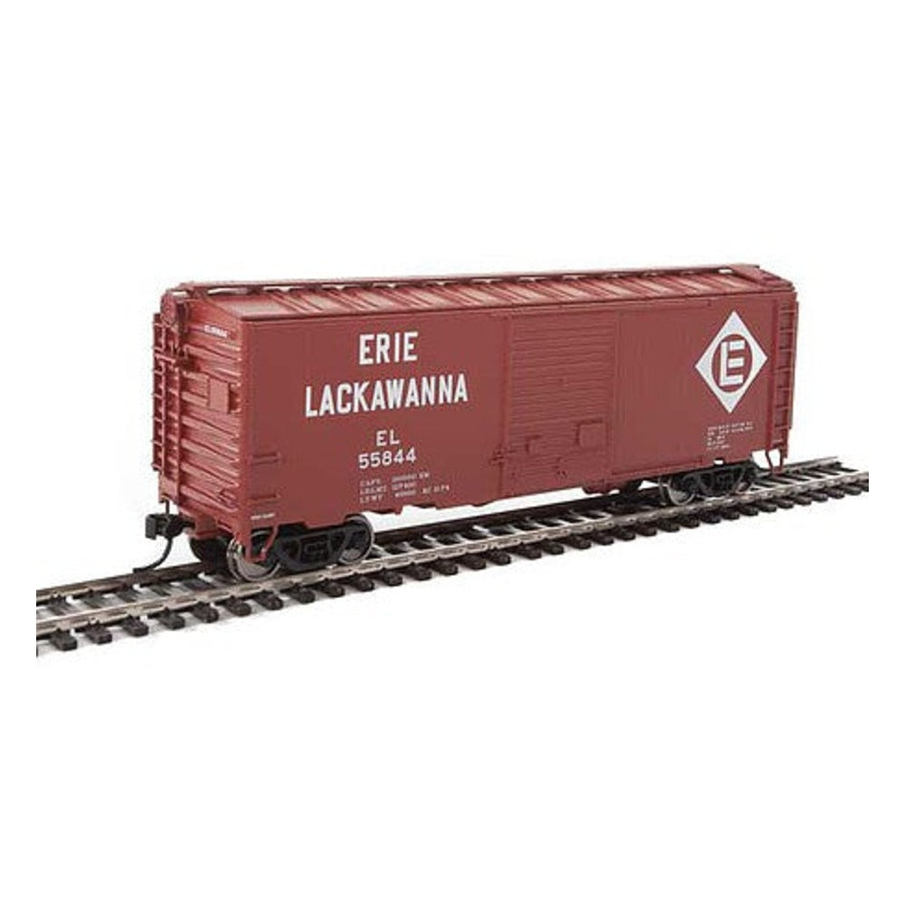 Walthers Mainline 2254 HO Scale 40' ACF Welded Boxcar w/8' Youngstown Door - Ready to Run -- Erie-Lackawanna #55844