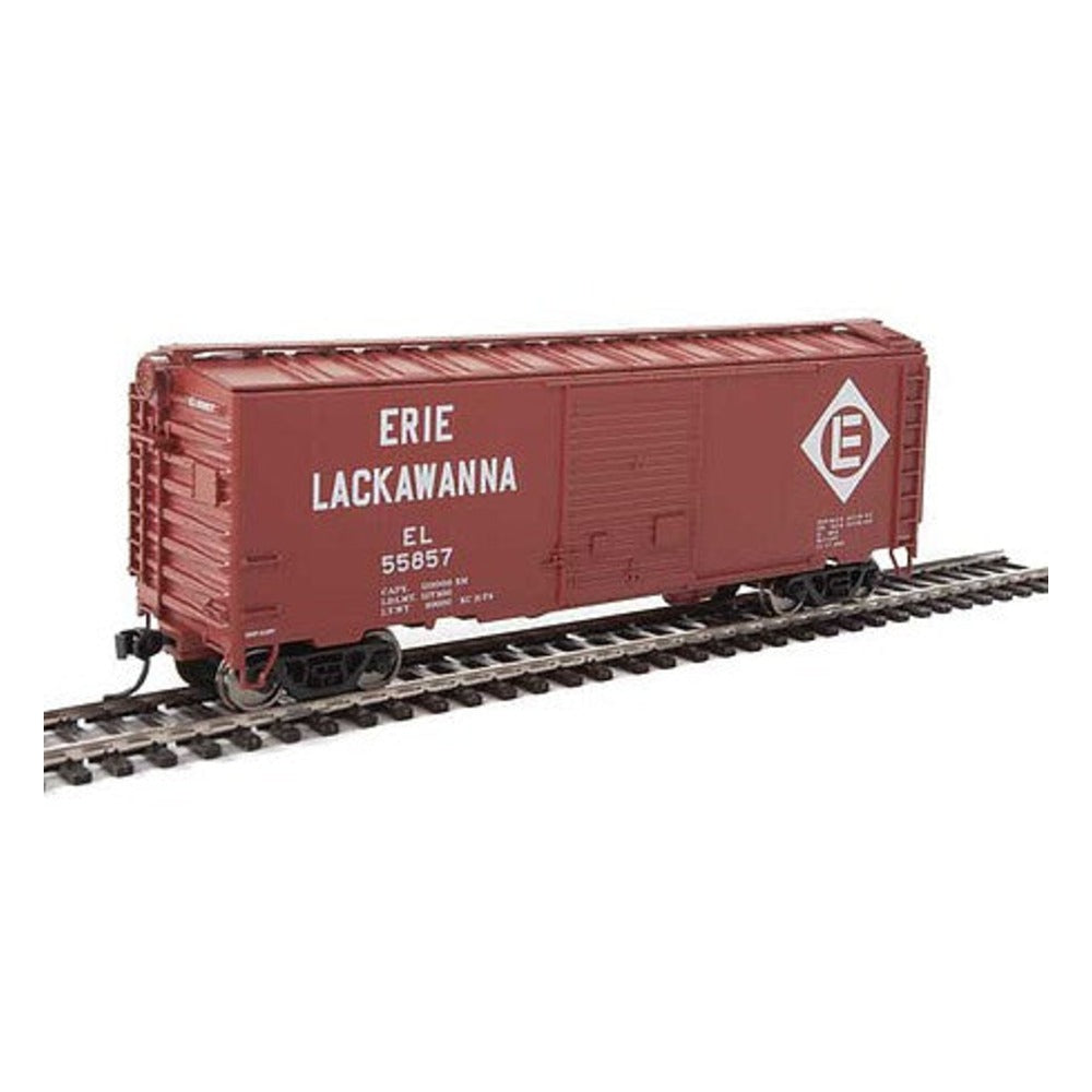 Walthers Mainline 2255 HO Scale 40' ACF Welded Boxcar w/8' Youngstown Door - Ready to Run -- Erie-Lackawanna #55857