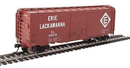 Walthers Mainline 2256 HO Scale 40' ACF Welded Boxcar w/8' Youngstown Door - Ready to Run -- Erie-Lackawanna #55876