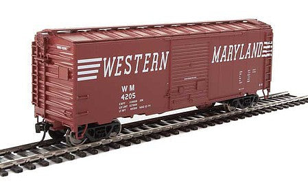 Walthers Mainline 2269 HO Scale 40' ACF Welded Boxcar w/8' Youngstown Door - Ready to Run -- Western Maryland #4205
