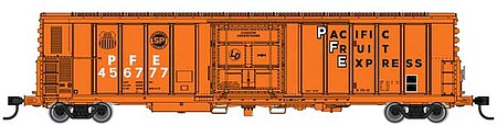 Walthers Mainline 3914 HO Scale 57' Mechanical Reefer - Ready to Run -- Pacific Fruit Express(TM) #456820 (orange, black, white)